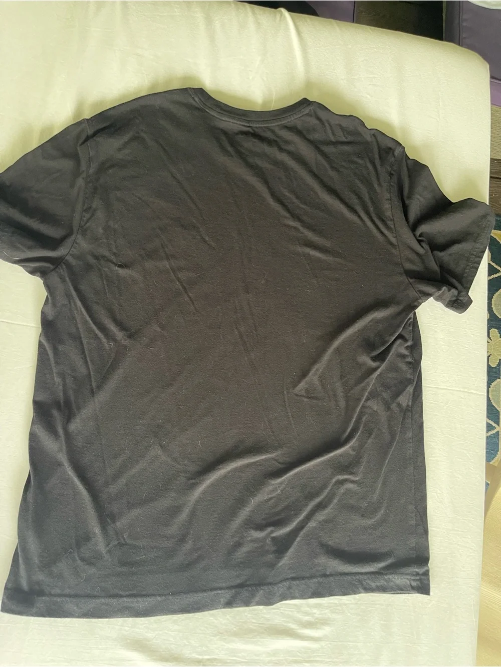 Banana Republic Mens Black Short Sleeve Guitar Blueprint Graphic Tee L